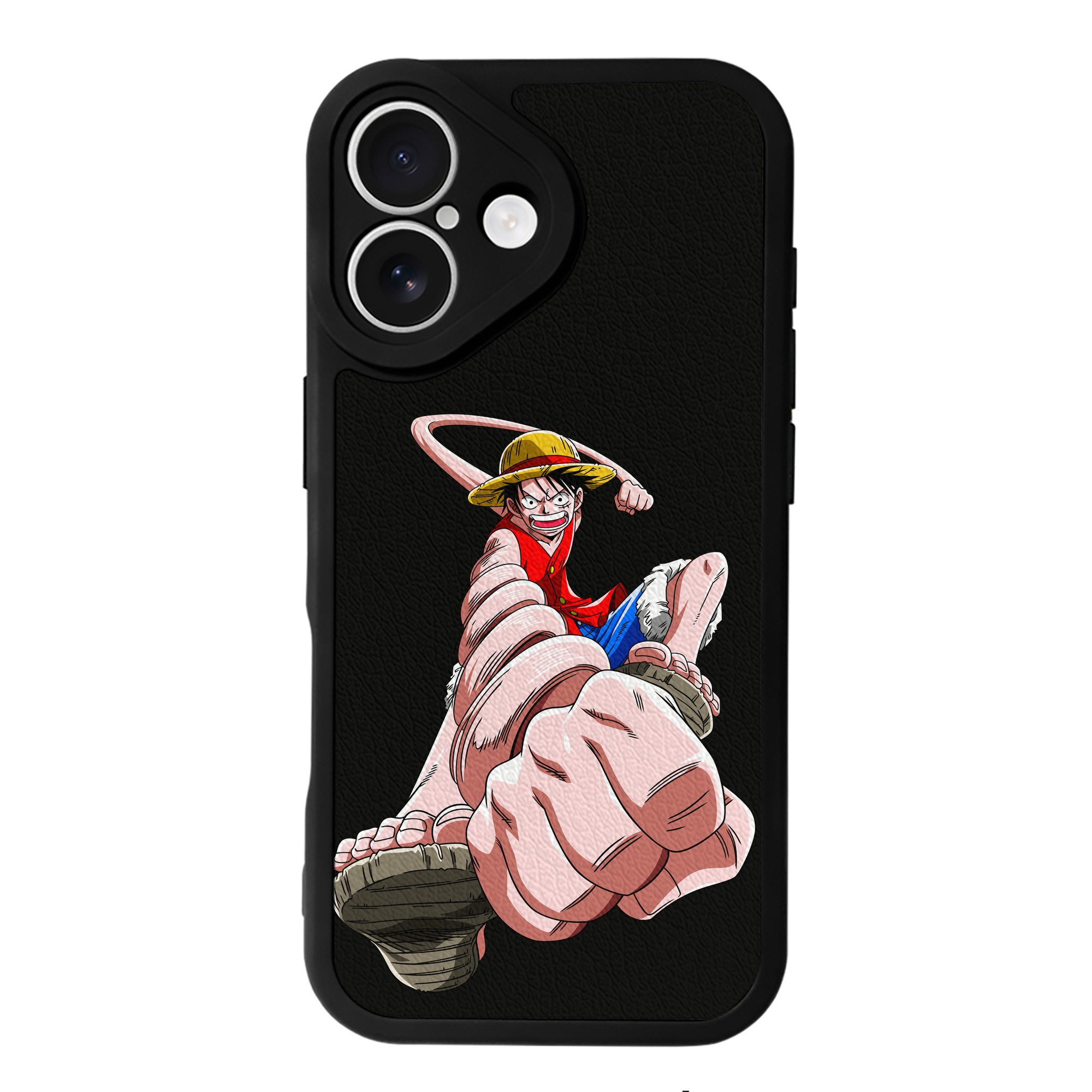 （画像用） ワンピース モンキー・D・ルフィ ONE PIECE Monkey D. Luffy 【iPhone 16シリーズ対応】シリコンスマホケース（レザー調） 材質：シリコン